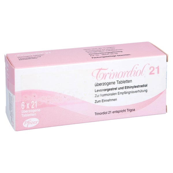 Trinordiol 21 Überzogene Tabletten 6X21 St