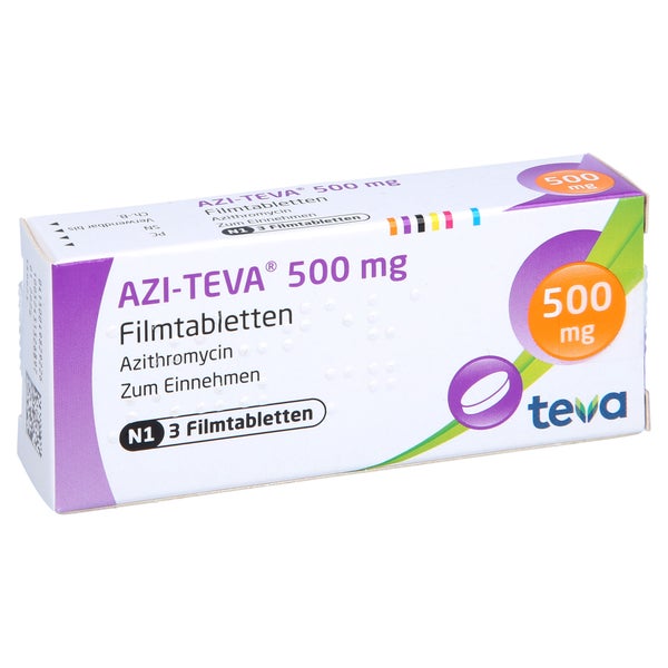 AZI TEVA 500 mg Filmtabletten 3 St