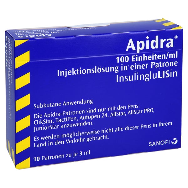 Apidra 100 E/ml 10X3 ml