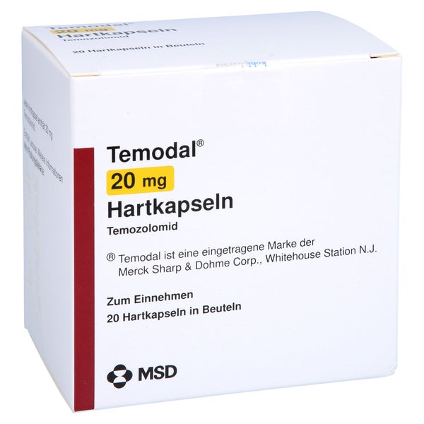 Temodal 20 mg Hartkapseln in Beuteln 20 St