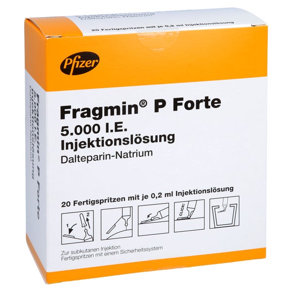 FRAGMIN 5.000 I.E. P Forte Inj.L.i.e.FS.m.Sich-Sy. 20 St