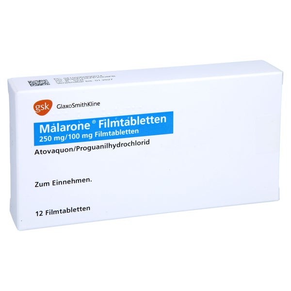 Malarone 250 Mg/100 mg Filmtabletten 12 St