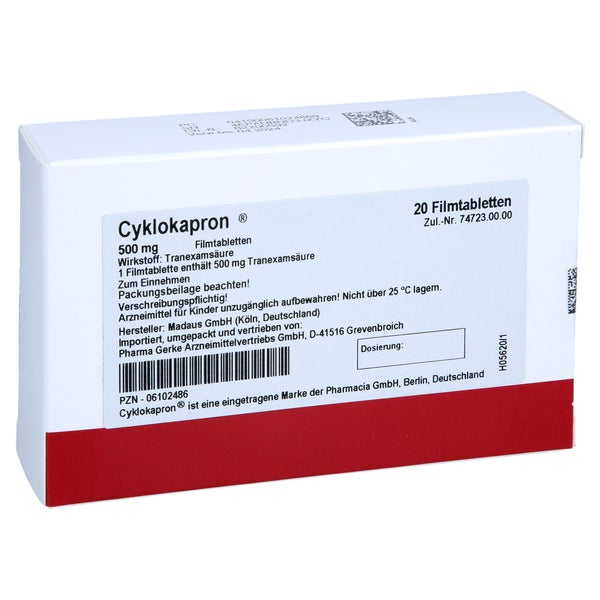 Cyklokapron Filmtabletten 20 St