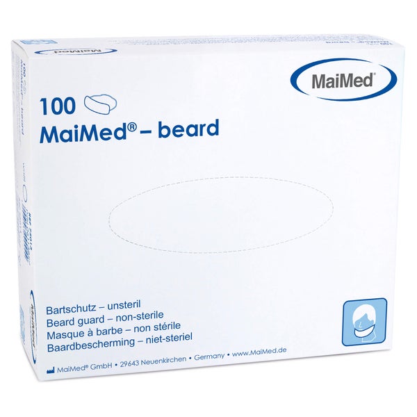 Maimed Beard Bartschutz weiß aus Vlies 100 St