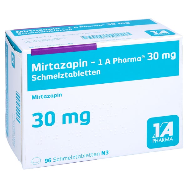 MIRTAZAPIN-1A Pharma 30 mg Schmelztabletten 96 St