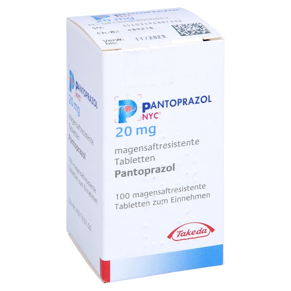 PANTOPRAZOL NYC 20 mg magensaftres.Tabletten 100 St