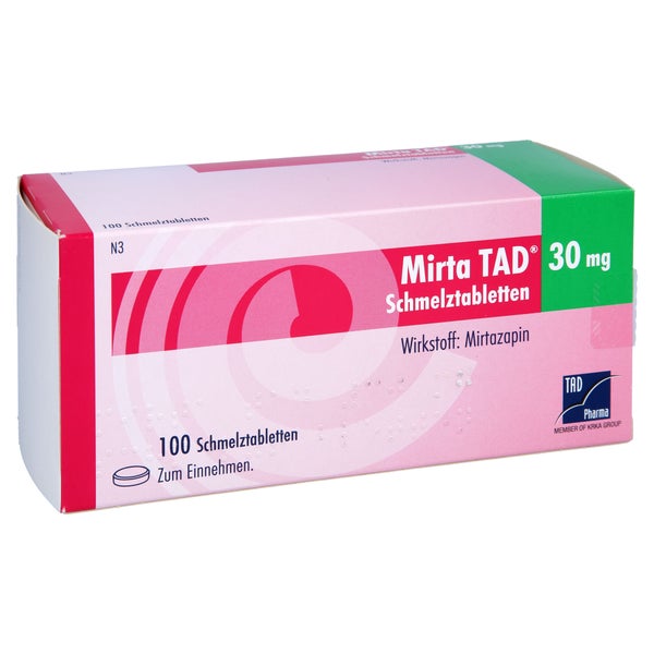 Mirta TAD 30 mg Schmelztabletten 100 St
