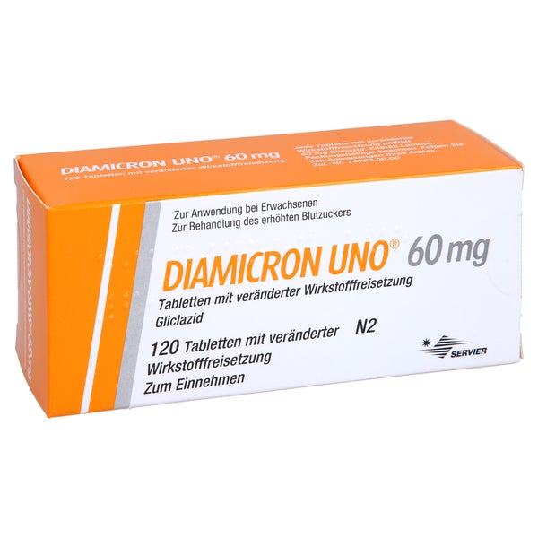 DIAMICRON uno 60 mg Tab.m.veränd.Wirkst.-Frs. 120 St