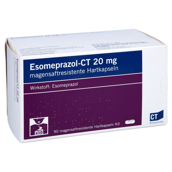 ESOMEPRAZOL-CT 20 mg magensaftr.Hartkapseln 90 St
