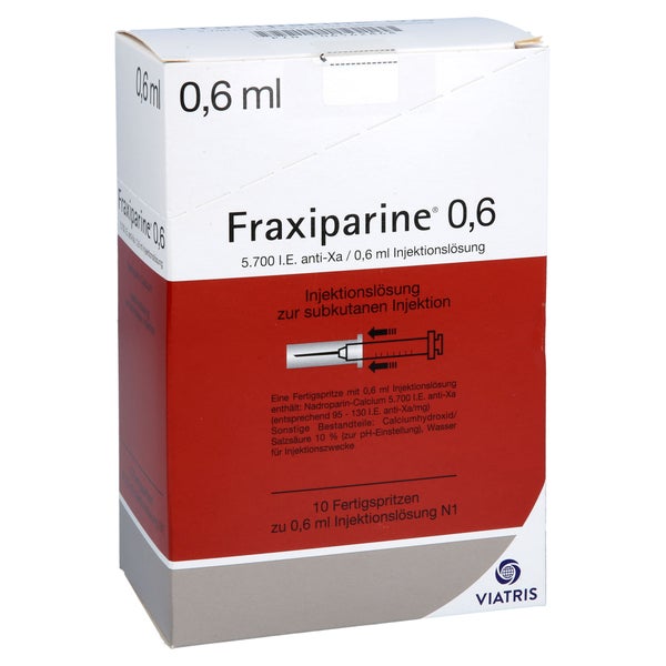 FRAXIPARINE 0,6 ml Injektionslösung i.e.Fertigspr. 10X0,6 ml