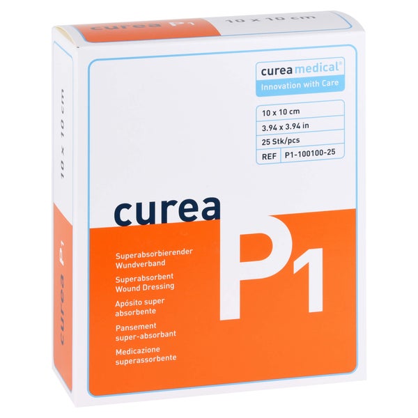 Curea P1 Superabsorbierende Wundauflage 10x10 cm 25 St