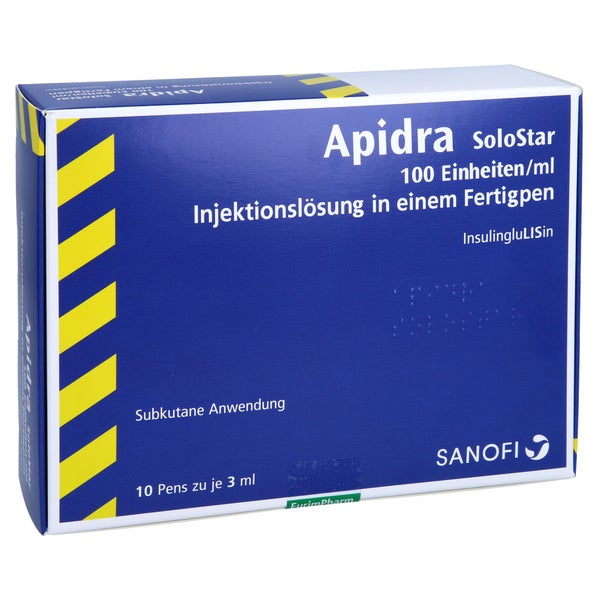APIDRA 100 E/ml SoloStar Inj.-Lsg.i.e.Fertigpen 10X3 ml