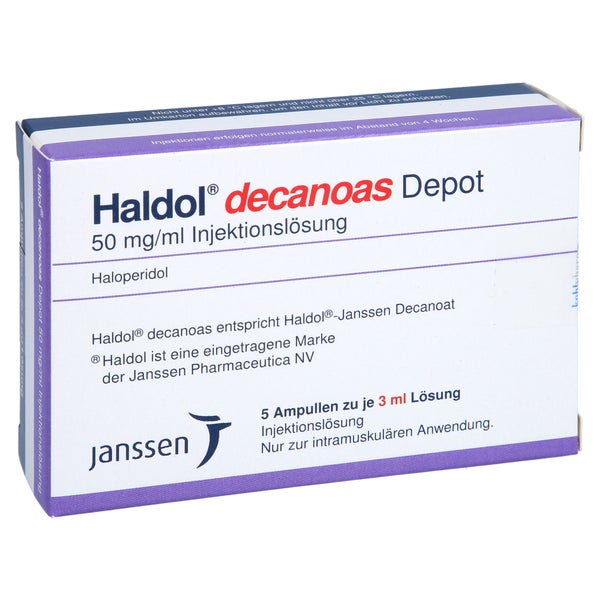 HALDOL decanoas Depot 50 mg/ml Inj.-Lsg.i.e.Amp. 5X3 ml