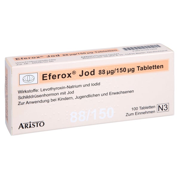 Eferox Jod 88 µg/150 µg Tabletten 100 St