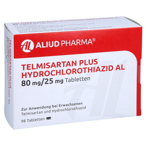 TELMISARTAN Plus HCT AL 80 mg/25 mg Tabletten 98 St