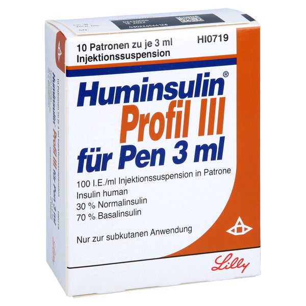 HUMINSULIN Profil III Patrone 10X3 ml 10X3 ml