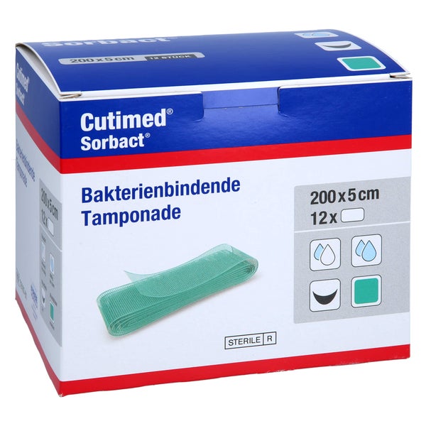 Cutimed Sorbact Tamponaden 5x200 cm 12 St