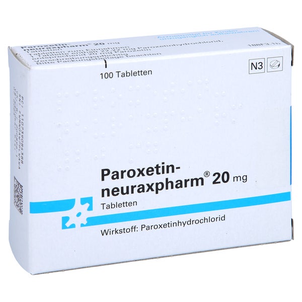 Paroxetin-neuraxpharm 20 mg Tabletten 100 St