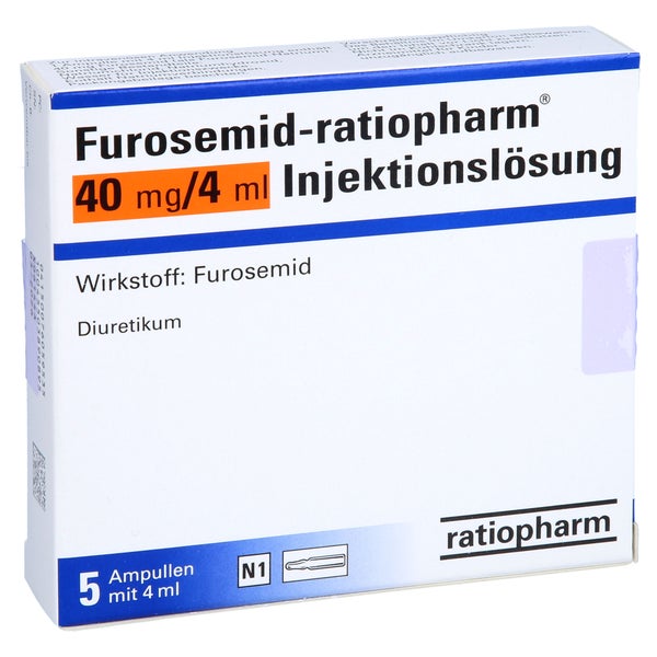 FUROSEMID-ratiopharm 40 mg/4 ml Inj.-Lsg.Ampullen 5 St