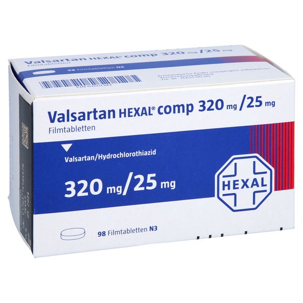 VALSARTAN HEXAL comp.320 mg/25 mg Filmtabletten 98 St