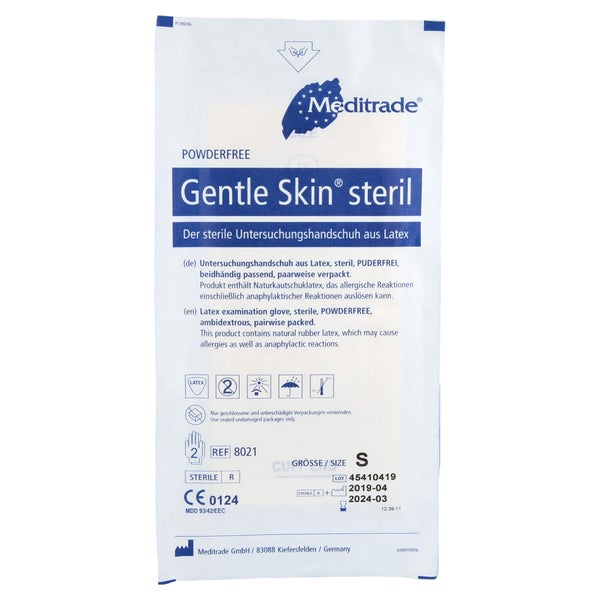 Handschuhe Einmal Latex steril puderfrei 2 St