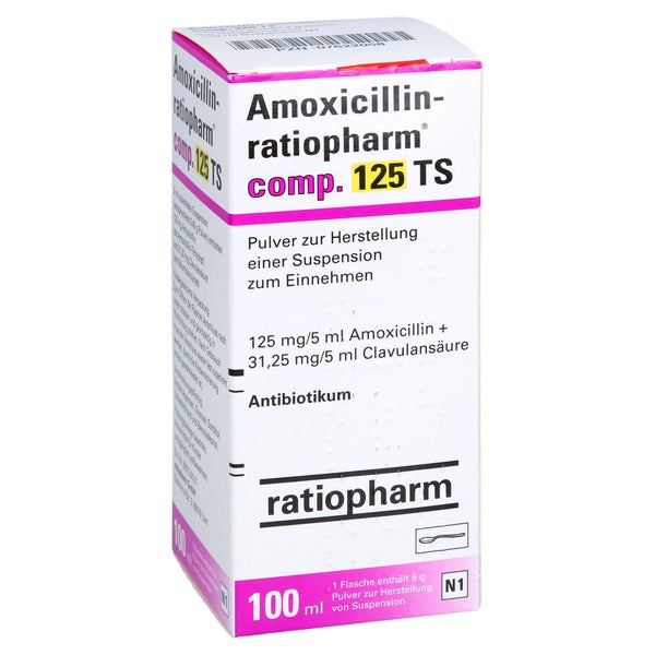 AMOXICILLIN-ratiopharm comp.125 TS 100 ml