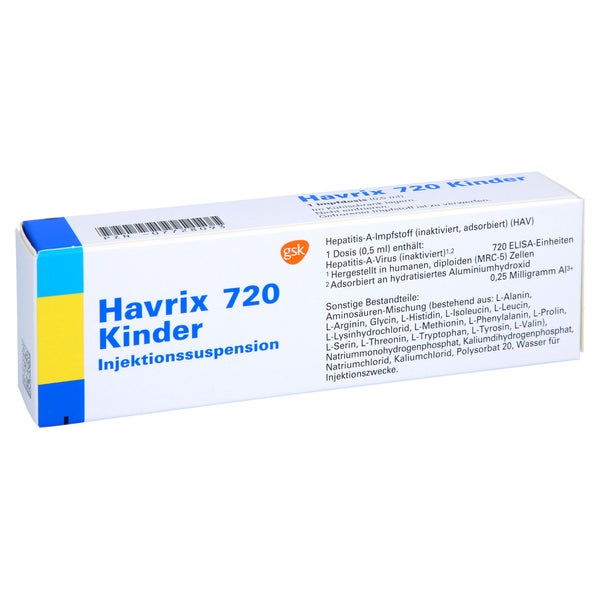 HAVRIX 720 Kinder Inj.-Susp.i.e.Fertigspritze 1X0,5 ml