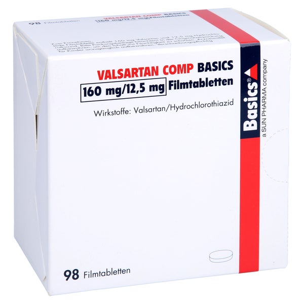 VALSARTAN comp.BASICS 160 mg/12,5 mg Filmtabletten 98 St