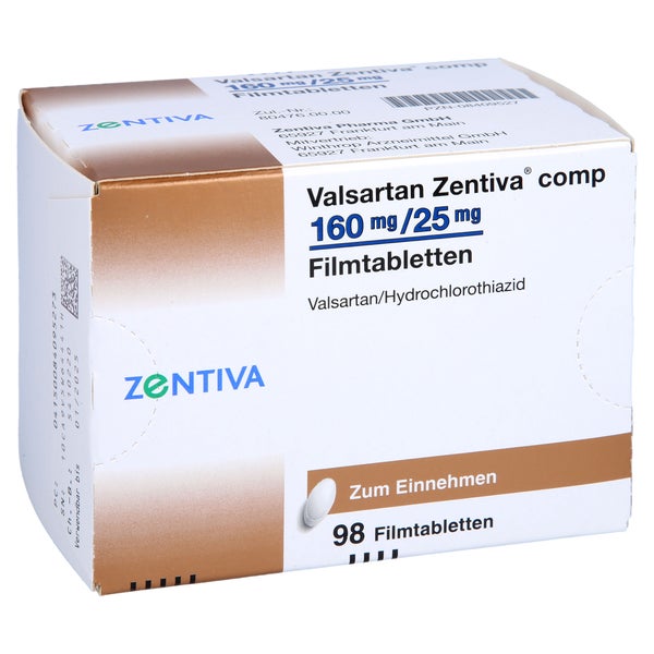 VALSARTAN Zentiva comp.160 mg/25 mg Filmtabletten 98 St