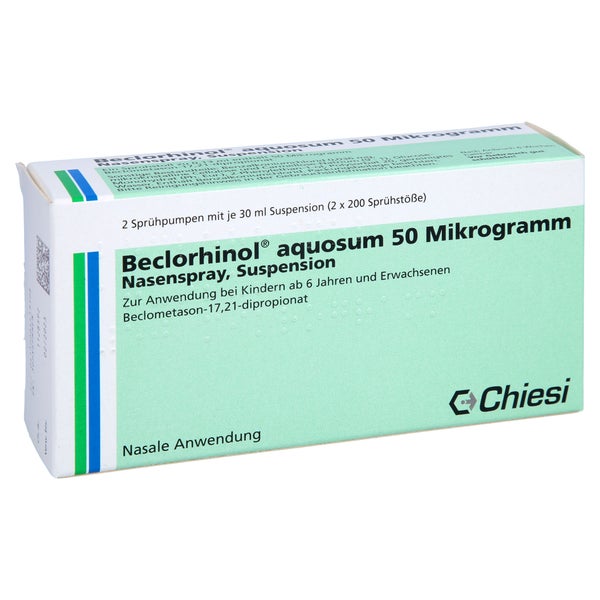BECLORHINOL aquosum 50µg Nasenspr.Susp.2x200 Sprüh 2X30 ml