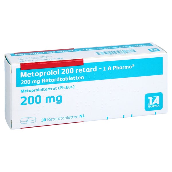 Metoprolol 200 Retard-1a Pharma Tabl. 30 St