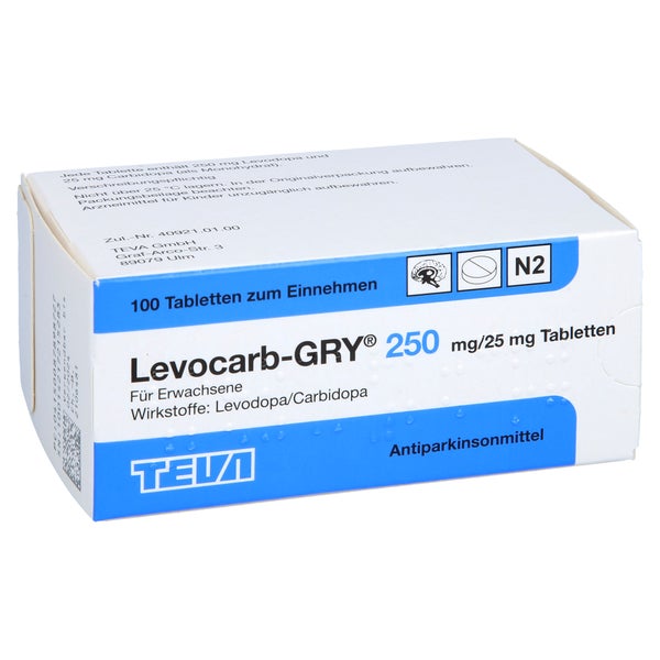Levocarb Gry 250 mg/25 mg Tabletten 100 St