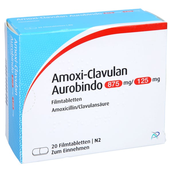 AMOXI CLAVULAN Aurobindo 875mg/125mg Filmtabletten 20 St