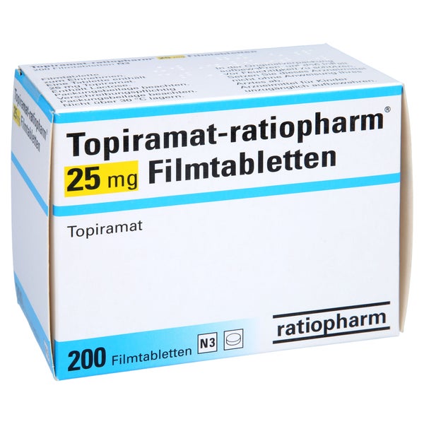 TOPIRAMAT-ratiopharm 25 mg Filmtabletten 200 St