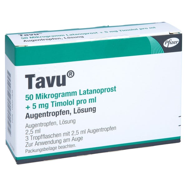 TAVU 50 µg Latanoprost + 5 mg Timolol pro ml ATR 3X2,5 ml