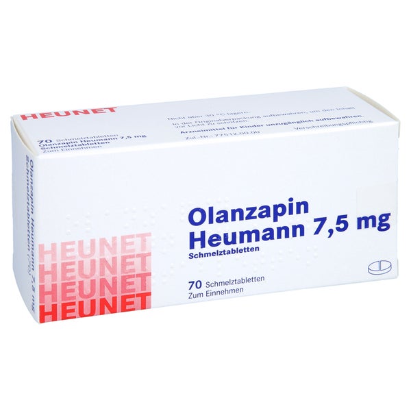 OLANZAPIN Heumann 7,5 mg Schmelztabletten Heunet 70 St