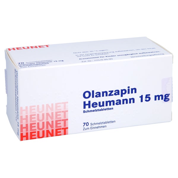 OLANZAPIN Heumann 15 mg Schmelztabletten Heunet 70 St
