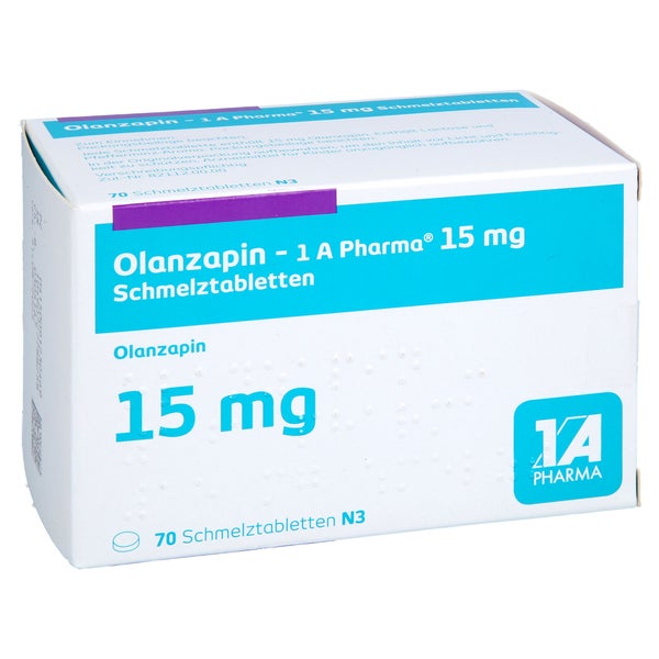 OLANZAPIN-1A Pharma 15 mg Schmelztabletten 70 St