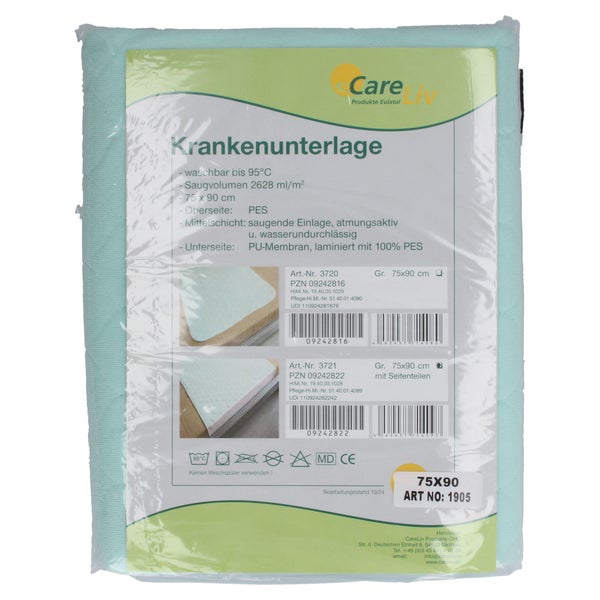 Krankenunterlage Waschbar 75x90 cm m.Sei 1 St