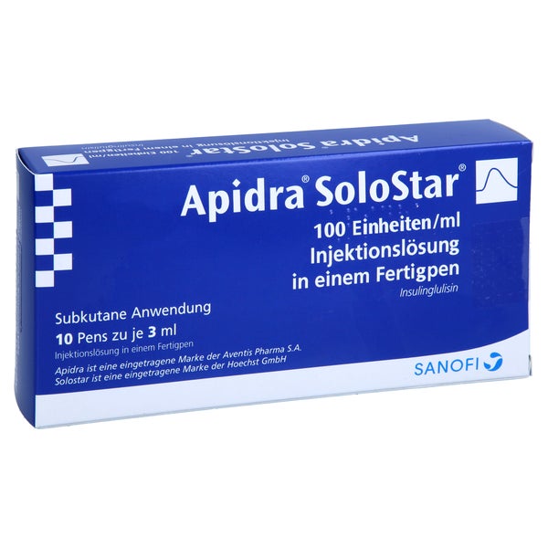 APIDRA 100 E/ml SoloStar Inj.-Lsg.i.e.Fertigpen 10X3 ml