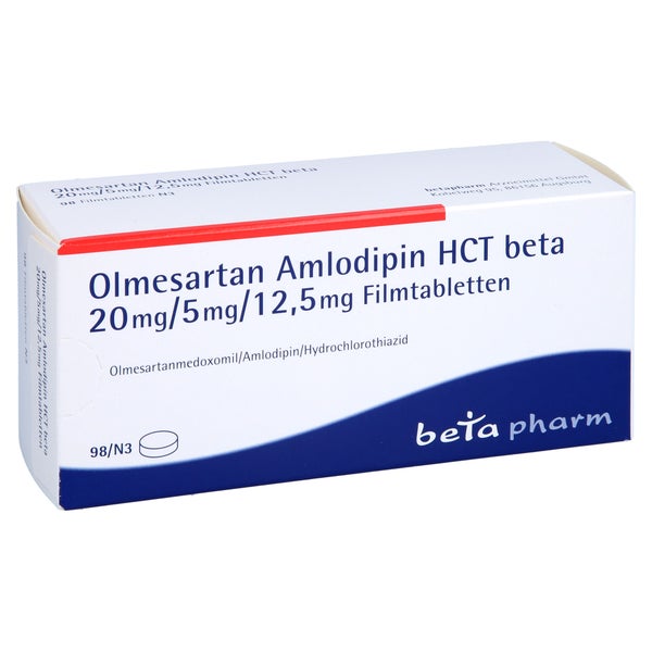 OLMESARTAN Amlodipin HCT beta 20mg/5mg/12,5mg FTA 98 St