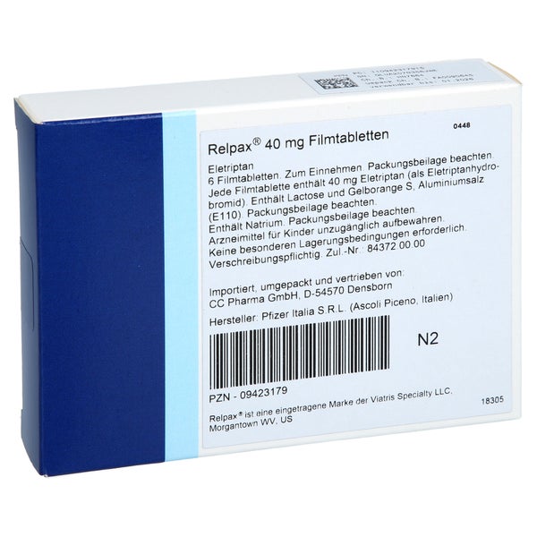 Relpax 40 mg Filmtabletten 6 St