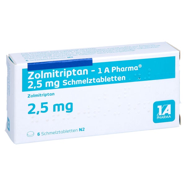 ZOLMITRIPTAN-1A Pharma 2,5 mg Schmelztabletten 6 St