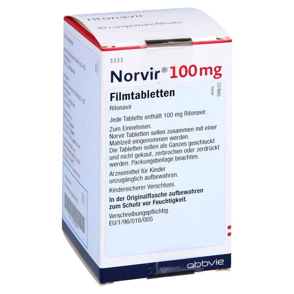 Norvir 100 mg Filmtabletten 30 St