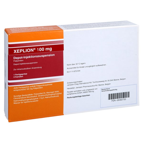 XEPLION 100 mg Depot-Injektionssusp.i.e.Fertigspr. 1 St