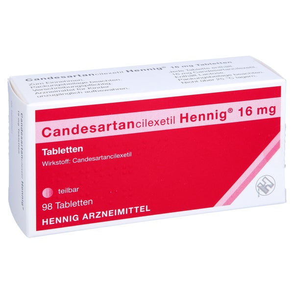CANDESARTANCILEXETIL Hennig 16 mg Tabletten 98 St