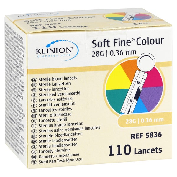 SOFT FINE Colour Lanzetten 28 G 0,36 mm 110 St