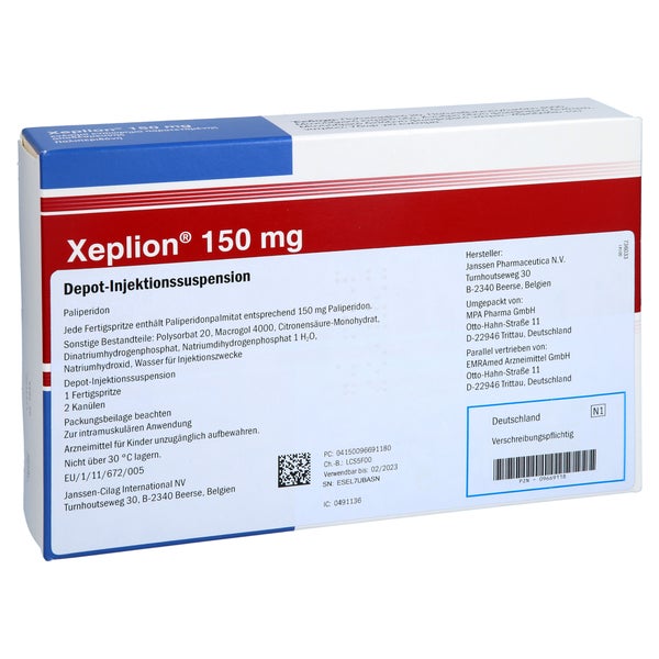 XEPLION 150 mg Depot-Injektionssusp.i.e.Fertigspr. 1 St
