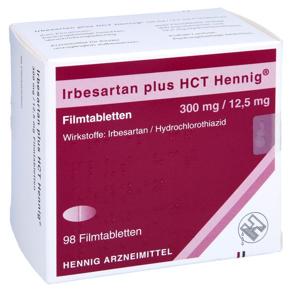 IRBESARTAN plus HCT Hennig 300 mg/12,5 mg Filmtab. 98 St