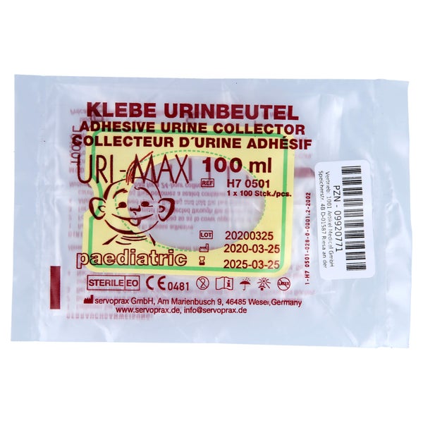 URI MAX Klebe-urinbeutel f.Kinder steril 1 St